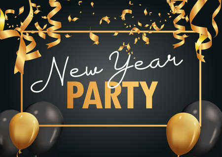 Creative New Year Party template or flyer design.のイラスト素材