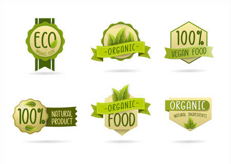 set of bio ecology icon set for food and industryのイラスト素材