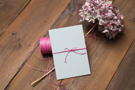 Blank wedding invitation or Valentine's Day card.の写真素材