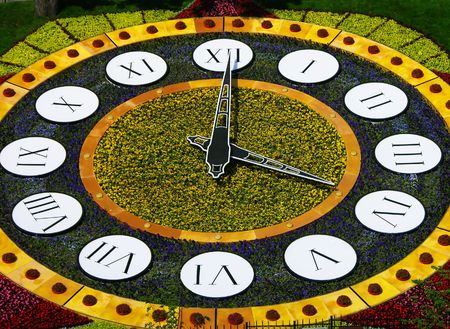 Flower clock, Kiev, Ukraineの写真素材