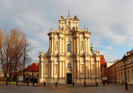 Church of St. Joseph of the Visitationists, Warsaw old town, Polandの写真素材