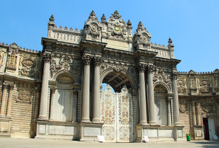 Dolmabahce Palace entrance (Gate of Sultan), Istanbul, Turkeyのeditorial素材