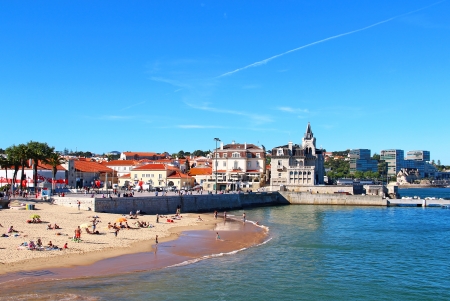 Cascais beach, Lisbon, Portugalの写真素材