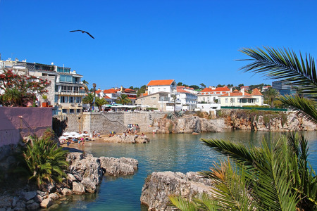 Beach in Cascais, Lisbon, Portugalの写真素材