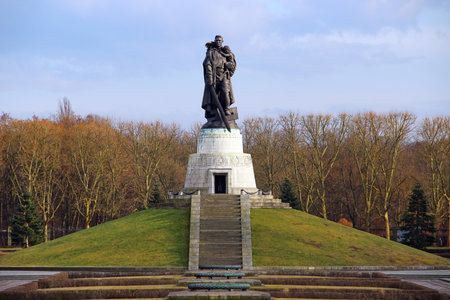 Soviet War Memorial in Treptower park, Berlin, Germanyのeditorial素材