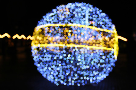 Christmas decoration bokeh lightsの写真素材