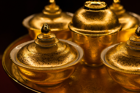 Gold cup ceramicの写真素材