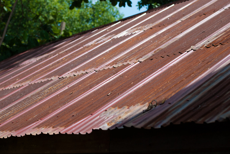 Old zinc roofの写真素材
