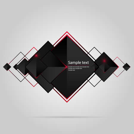 Geometrical vector background with black. Vector illustrationのイラスト素材