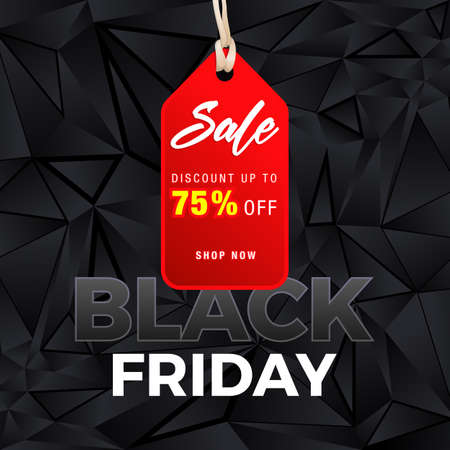 black friday sale bannerのイラスト素材