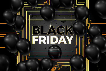 black friday sale bannerのイラスト素材