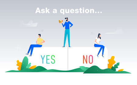 Ask question social media sticker