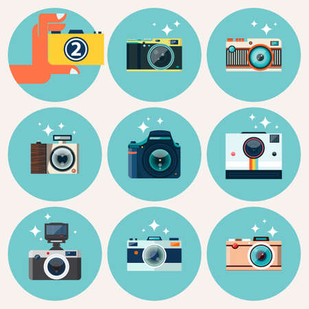 Photo camera icons