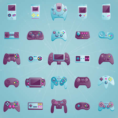Video game icons setのイラスト素材