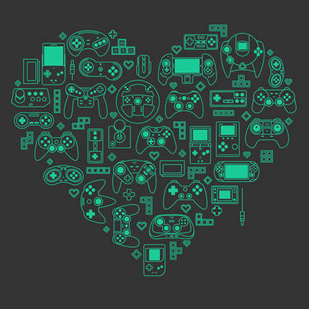 Video game icons setのイラスト素材