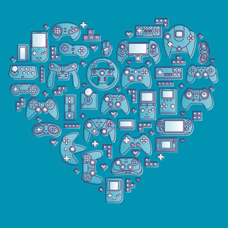 Video game icons setのイラスト素材