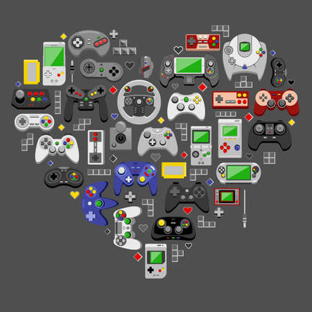 Video game icons setのイラスト素材