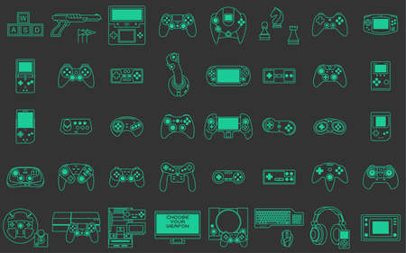Video game icons setのイラスト素材