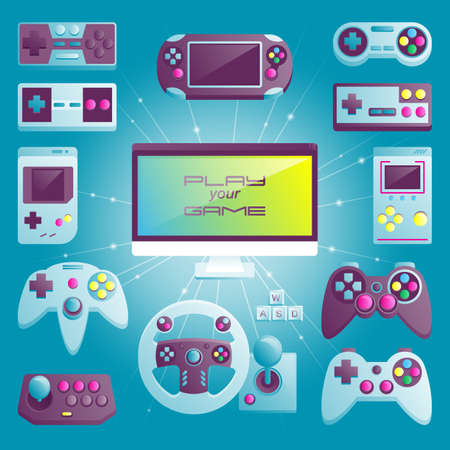 Video game icons setのイラスト素材
