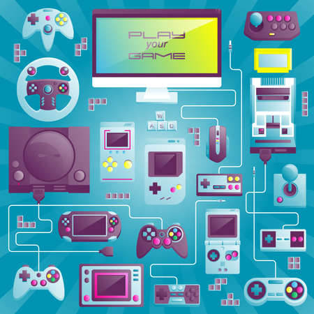 Video game icons setのイラスト素材