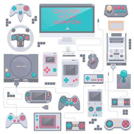 Video game icons setのイラスト素材