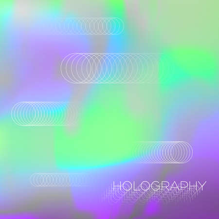 Colorful holographic shape, fluid and liquid color