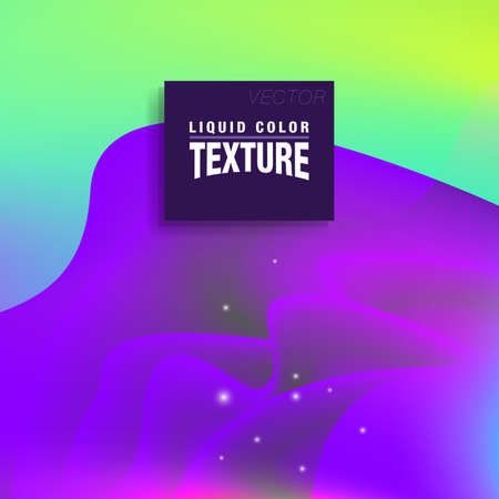 Colorful holographic shape, fluid and liquid colorのイラスト素材