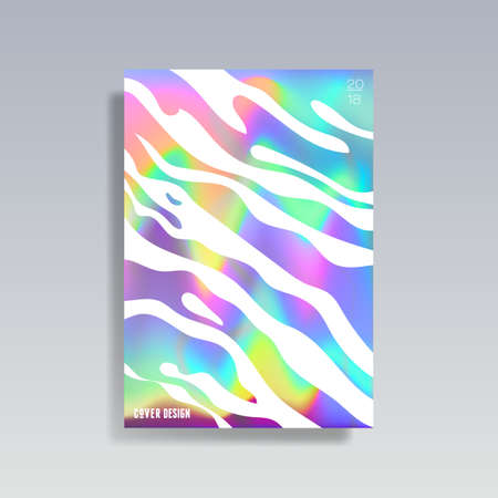 Cool trendy fluid gradient shapesのイラスト素材