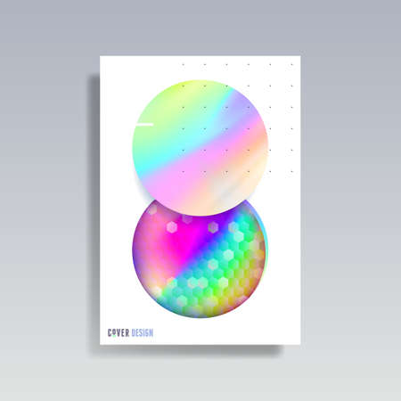 Cool trendy fluid gradient shapesのイラスト素材