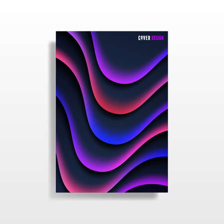 Cool trendy fluid gradient shapesのイラスト素材