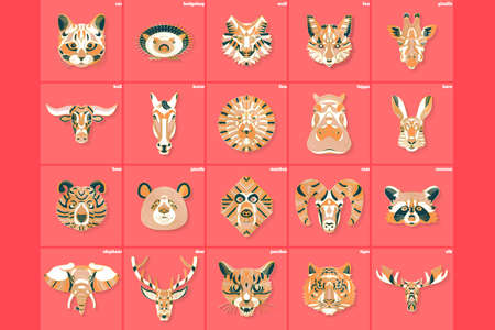 Abstract graphic animal logoのイラスト素材