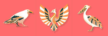 Abstract graphic bird logoのイラスト素材