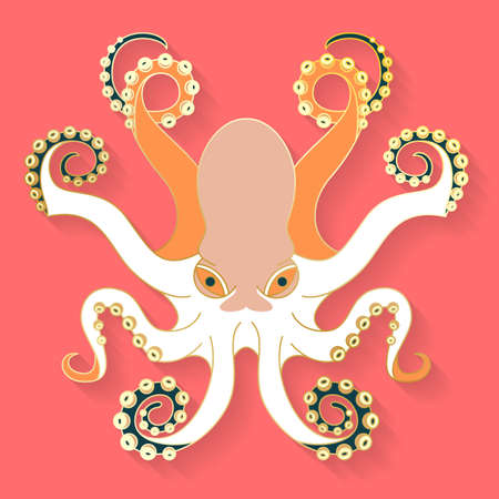 Abstract graphic fish and sea life logoのイラスト素材