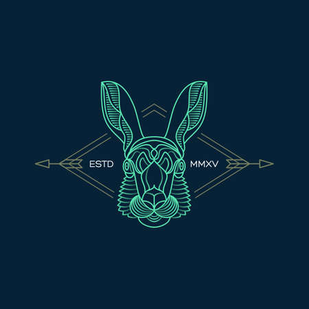 Abstract animal illustrationのイラスト素材