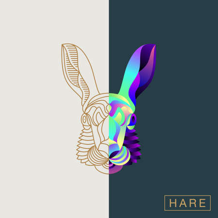 Abstract animal illustrationのイラスト素材