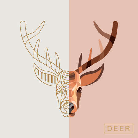 Abstract animal illustrationのイラスト素材