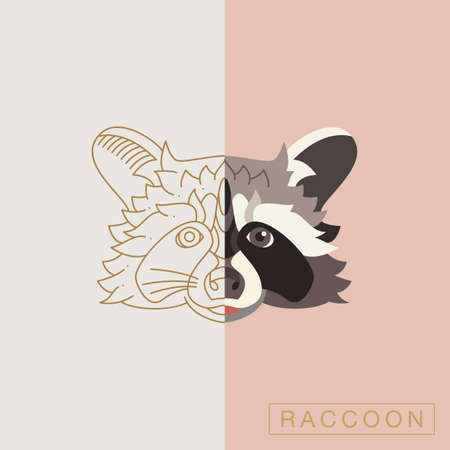 Abstract animal illustrationのイラスト素材