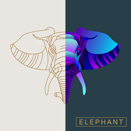 Abstract animal illustrationのイラスト素材