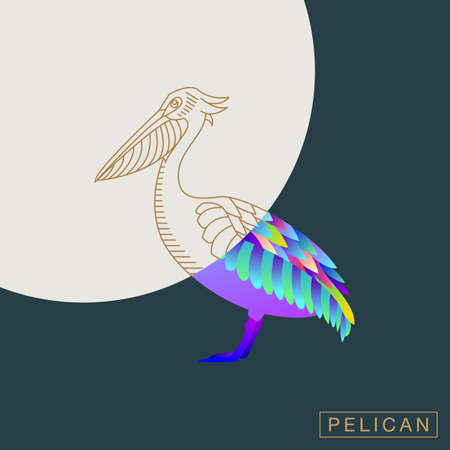 Abstract bird illustrationのイラスト素材