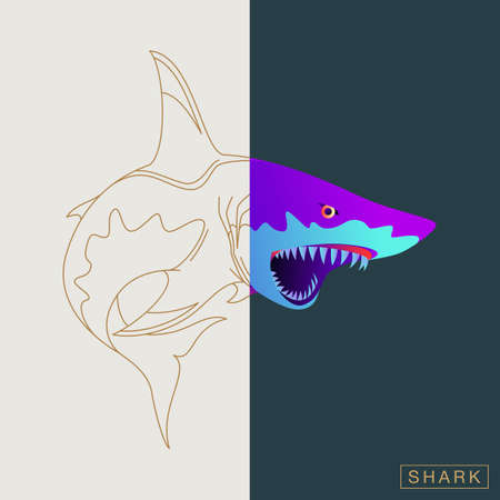 Abstract fish illustrationのイラスト素材