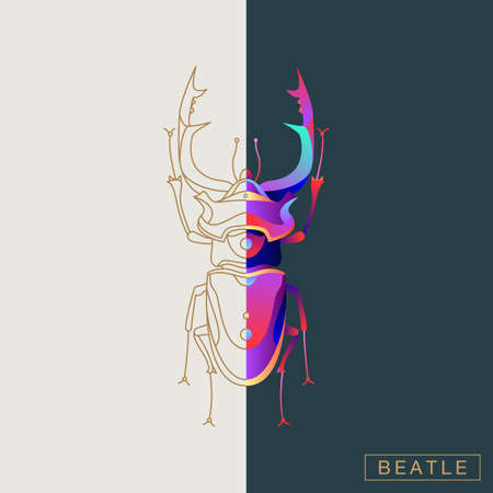 Abstract insects illustrationのイラスト素材