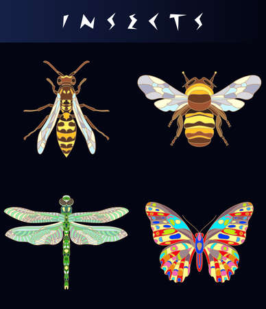 Abstract insects illustration