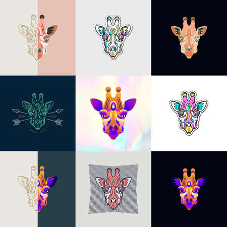 Abstract animal illustrationのイラスト素材