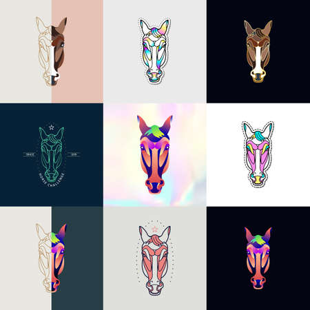 Abstract animal illustrationのイラスト素材