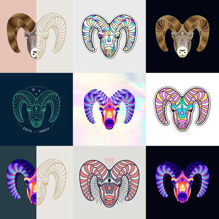 Abstract animal illustrationのイラスト素材