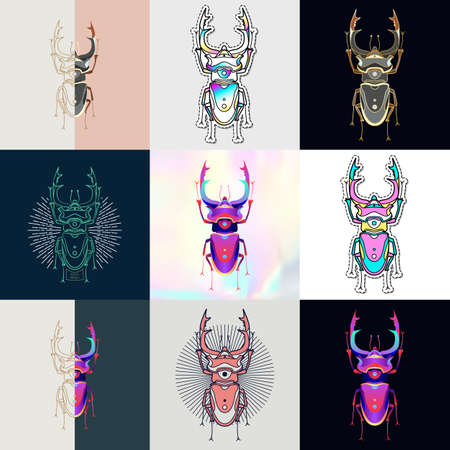 Abstract insects illustration
