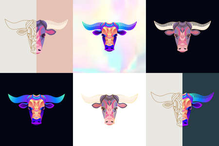 Abstract animal illustrationのイラスト素材