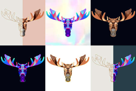 Abstract animal illustrationのイラスト素材