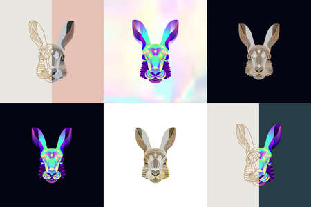 Abstract animal illustrationのイラスト素材