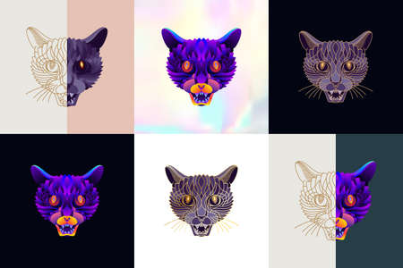 Abstract animal illustrationのイラスト素材